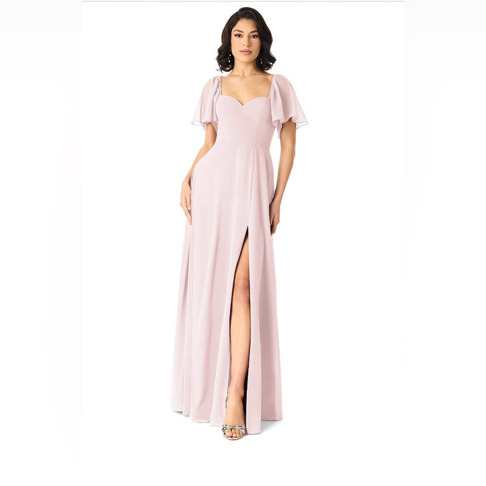 Azazie Chloe A-Line Sweetheart Neckline Chiffon Gown